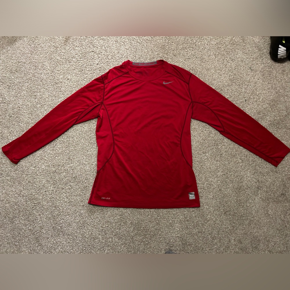 Nike Pro Combat Dri-Fit Men's Fitted Long Sleeve Compression SIZE: Large